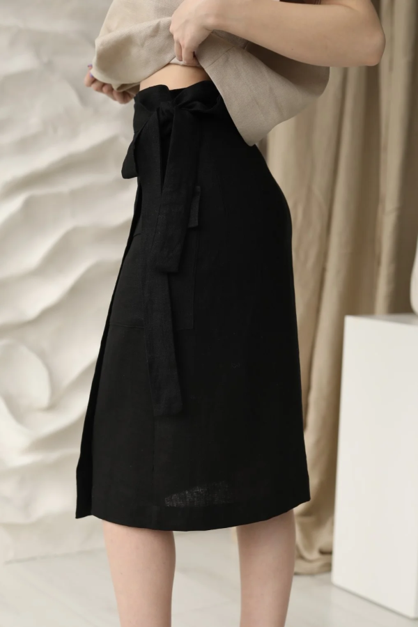 AMBER LINEN. Linen wrap sijonas VITA