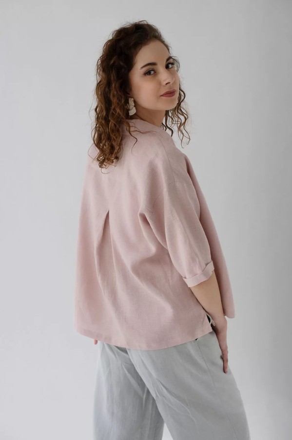 Amber linen. Lininiai marškiniai Positano
