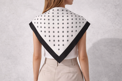 Financier. Šilkinė skarelė Silver