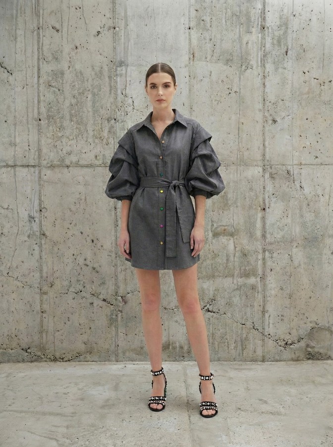 Go Mante. suknelė pilka