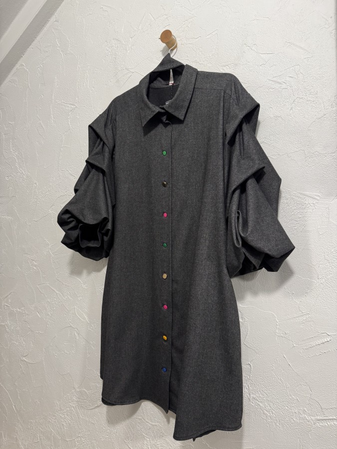 Go Mante. suknelė pilka tamsi