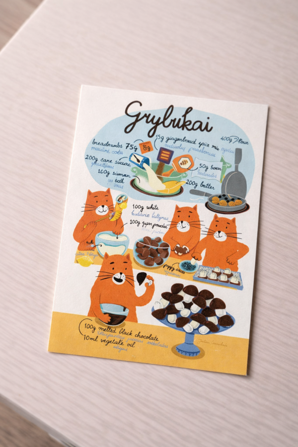 Justina Česnauskaitė. Atvirlaiškis Grybukai