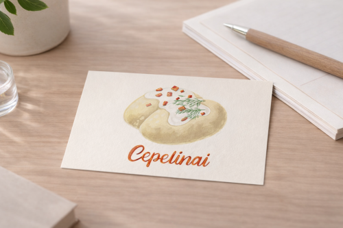 Justina Česnauskaitė. Atvirlaiškis cepelinai