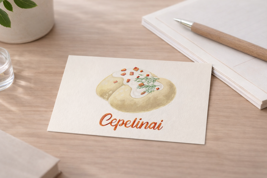 Justina Česnauskaitė. Atvirlaiškis cepelinai