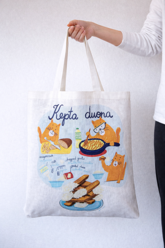 Justina Česnauskaitė. Lininis maišelis kepta duona