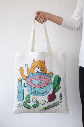 Justina Česnauskaitė. Lininis maišelis šaltibarščiai