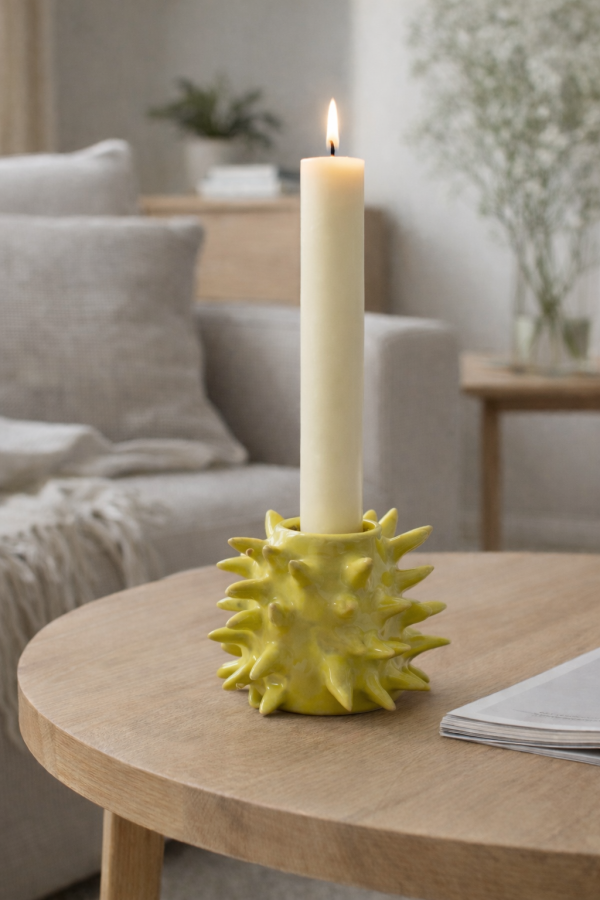 Justina Česnauskaitė. keramikos žvakidė šakotis