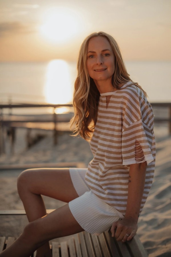 Salanida. Energia lino marškinėliai smėlis Unisex