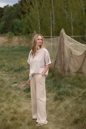 Salanida. Energia lino marškinėliai smėlis Unisex