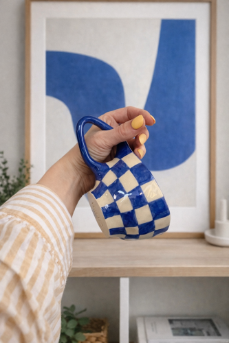 Terra Touch. Chess in blue puodelis