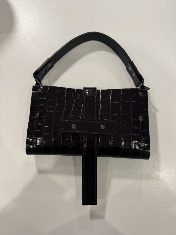 URBANHOLIC. Burgundiškas odinis RANKINUKAS