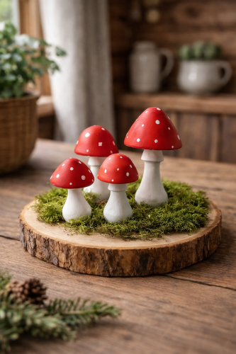 Wood life Jewellery. Figurėlė Grybas