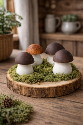 Wood life Jewellery. Figurėlė Grybas