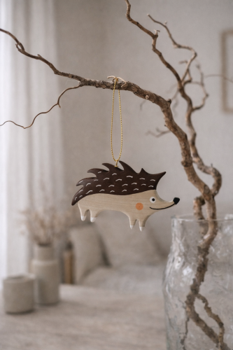 Wood life Jewellery. Kalėdinė dekoracija ežiukas