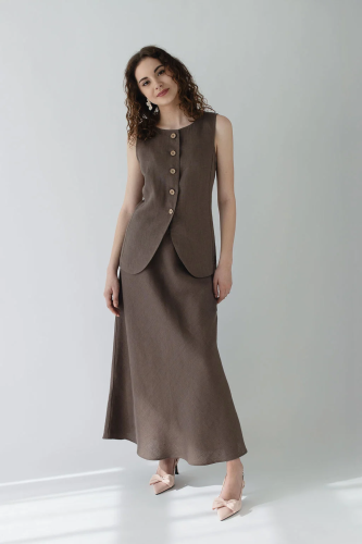 amber linen. CAROLINA lininis sijonas