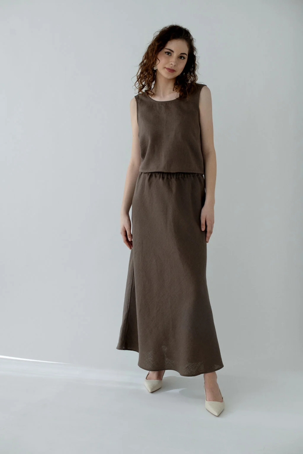 amber linen. CAROLINA lininis sijonas
