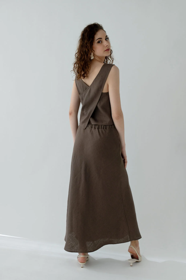 amber linen. CAROLINA lininis sijonas
