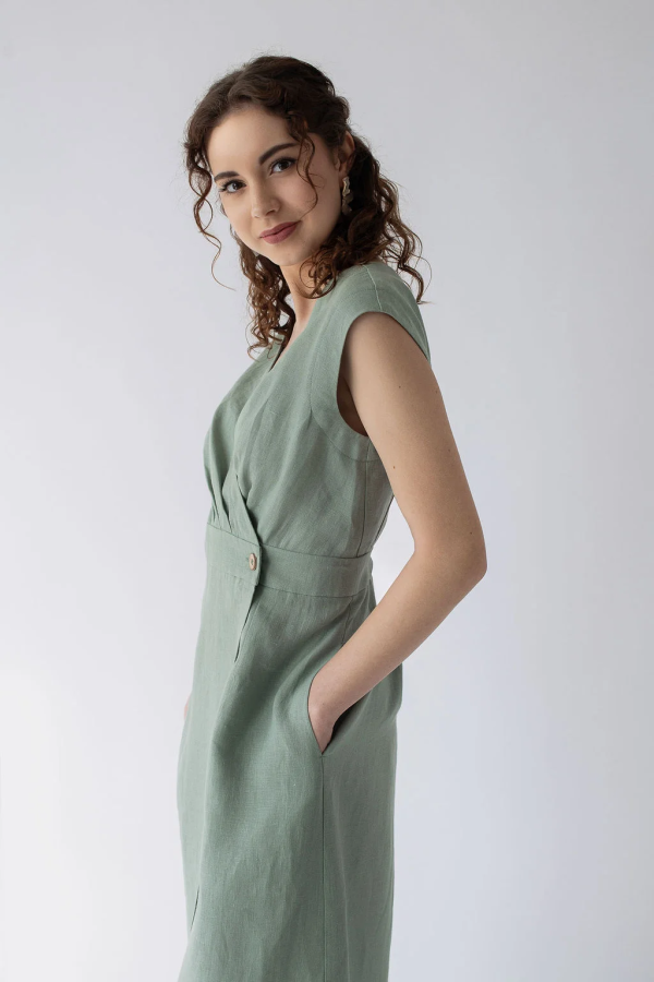amber linen. GRACE lino suknelė 