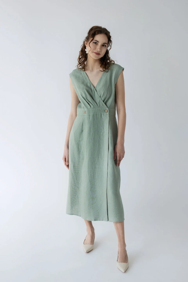 amber linen. GRACE lino suknelė 