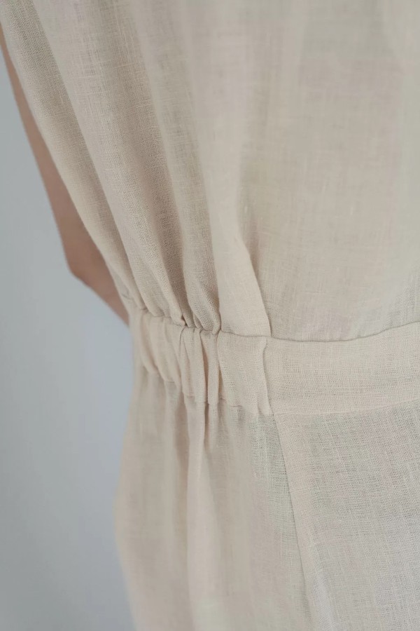 amber linen. GRACE susiaučiama lininė suknelė