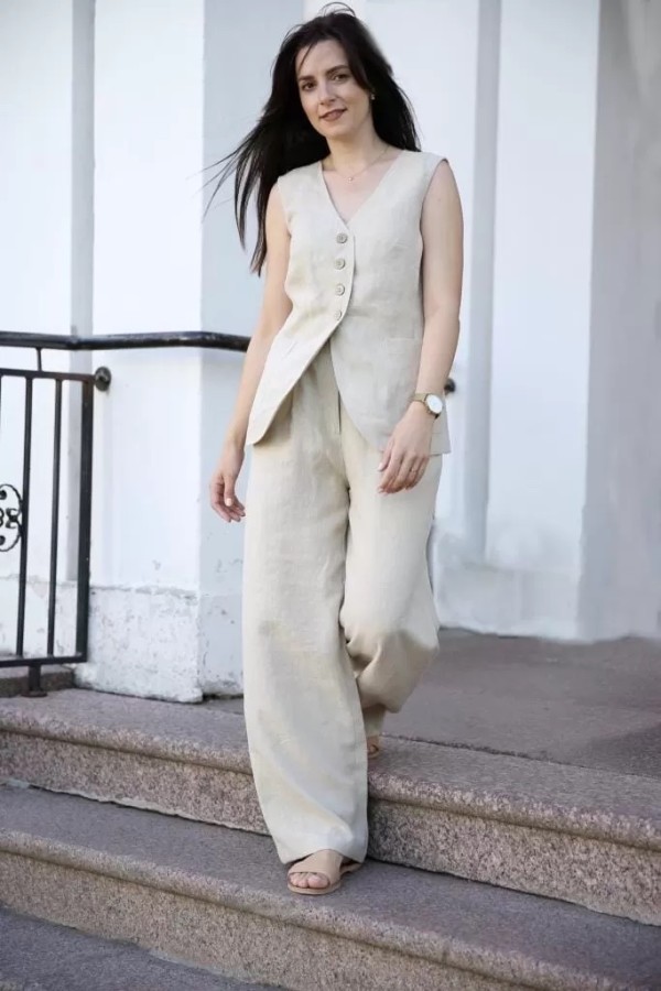 amber linen. Lininė liemenė JAVA *kitos spalvos