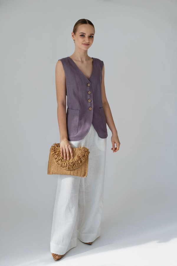 amber linen. Lininė liemenė JAVA *kitos spalvos