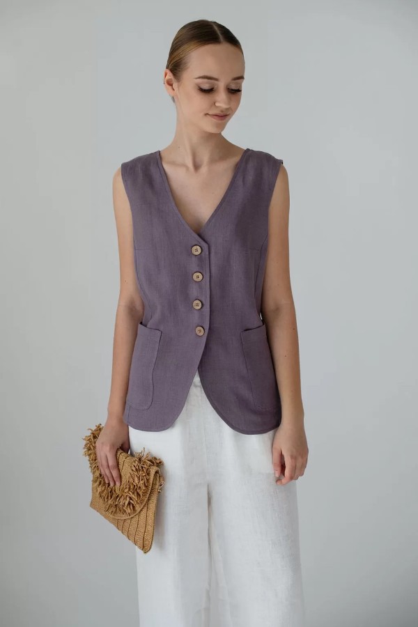amber linen. Lininė liemenė JAVA *kitos spalvos