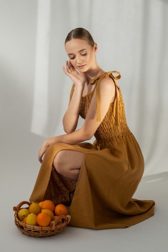amber linen. Lininė suknelė Honolulu