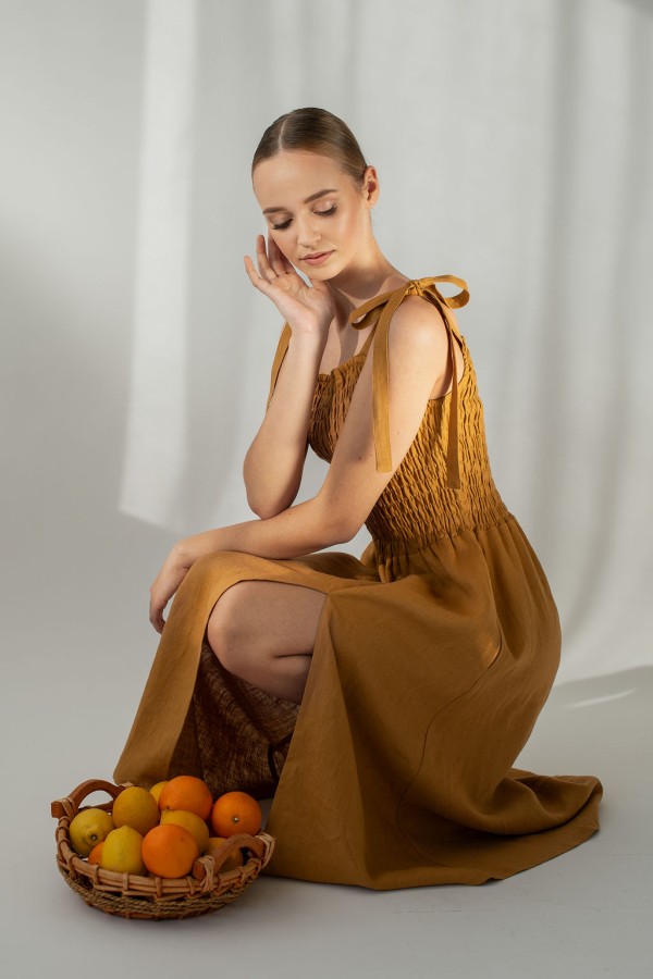 amber linen. Lininė suknelė Honolulu