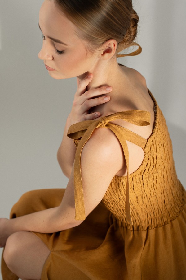 amber linen. Lininė suknelė Honolulu