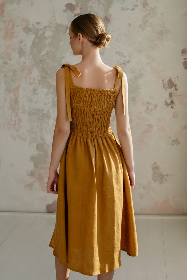 amber linen. Lininė suknelė Honolulu
