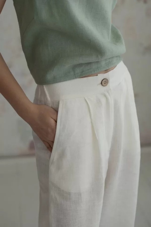 amber linen. Lininės kelnės JAKARTA *Kitos spalvos