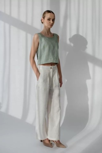 amber linen. Lininės kelnės JAKARTA *Kitos spalvos