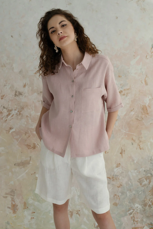 Amber Linen. Lininiai marškiniai Positano