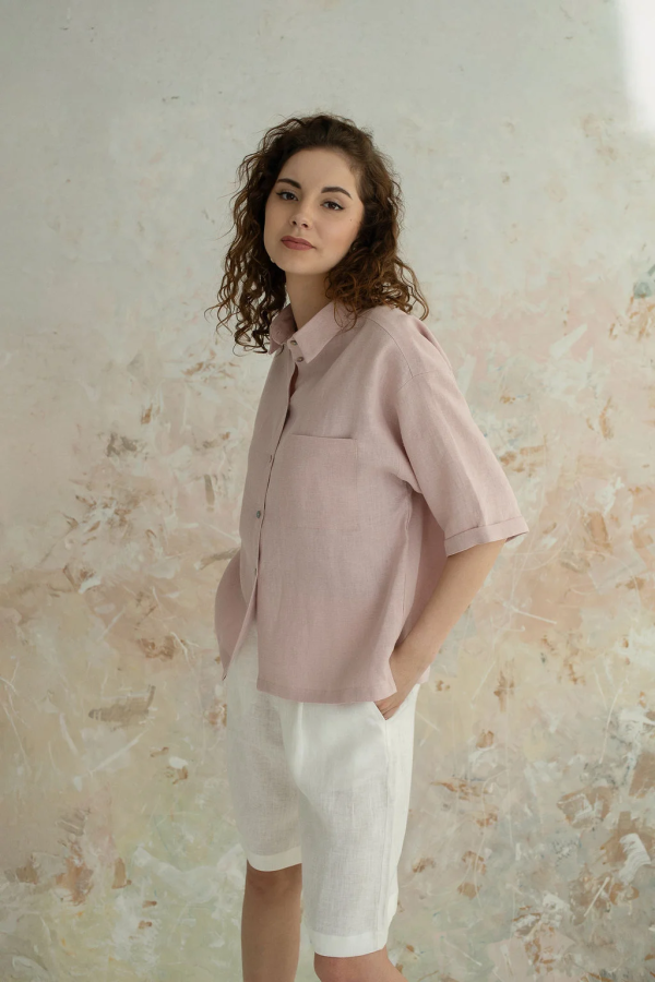 Amber Linen. Lininiai marškiniai Positano
