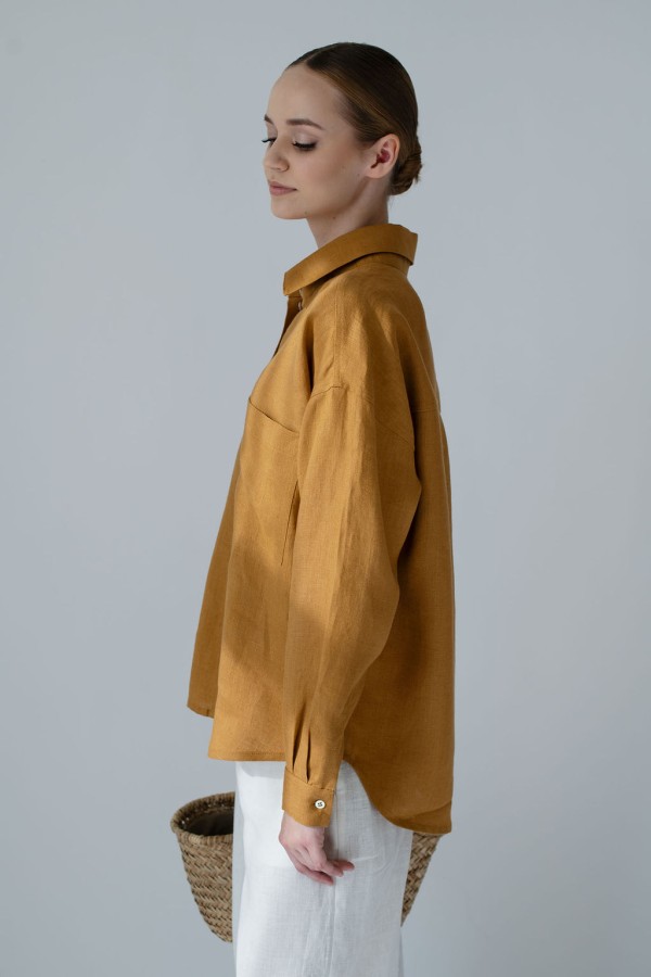 Amber linen. Lininiai marškiniai TIVOLI