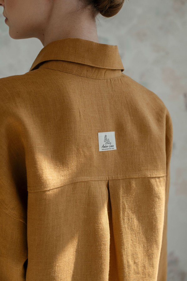 Amber linen. Lininiai marškiniai TIVOLI