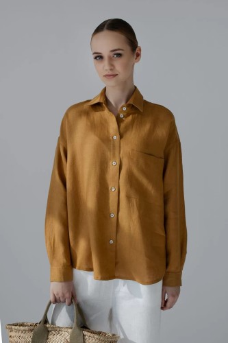 Amber linen. Lininiai marškiniai TIVOLI