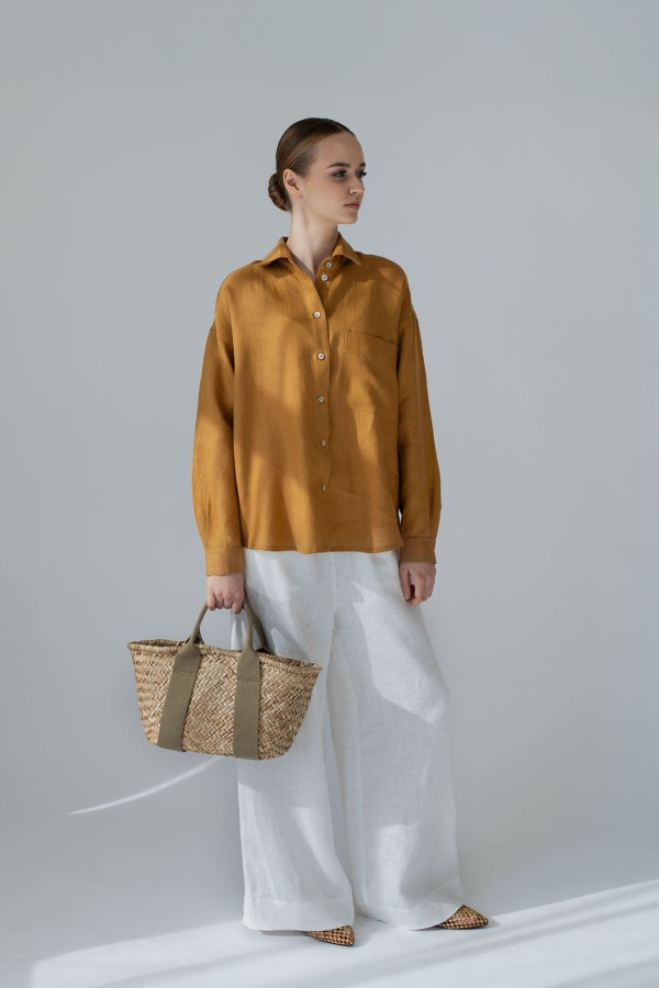 Amber linen. Lininiai marškiniai TIVOLI
