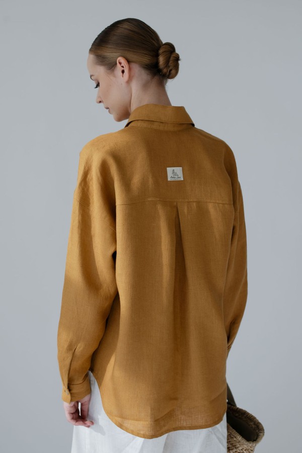Amber linen. Lininiai marškiniai TIVOLI