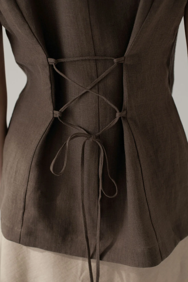 amber linen. LUXE lininė liemenė