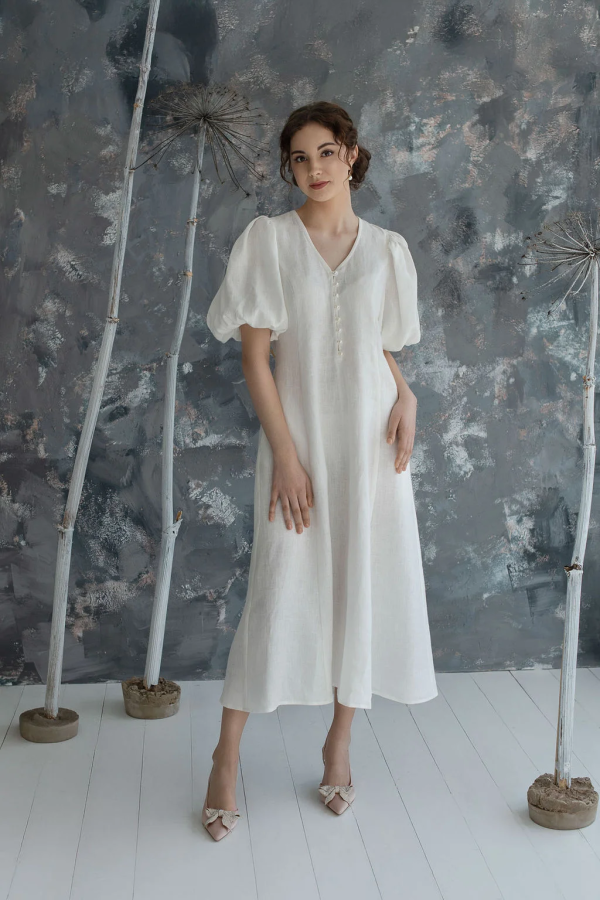 amber linen. Marbella lininė suknelė 