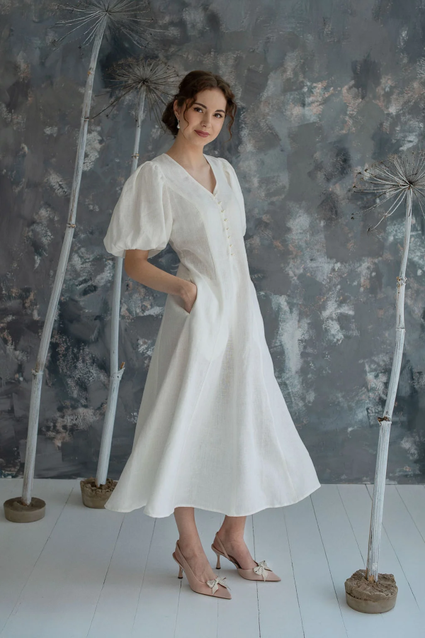amber linen. Marbella lininė suknelė 