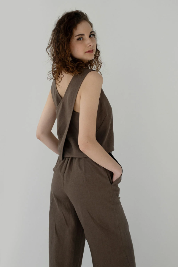 amber linen. RIVIERA lininės kelnės