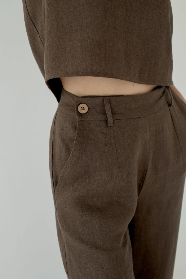 amber linen. RIVIERA lininės kelnės