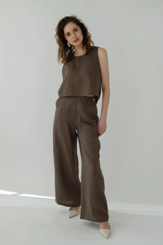 amber linen. RIVIERA lininės kelnės