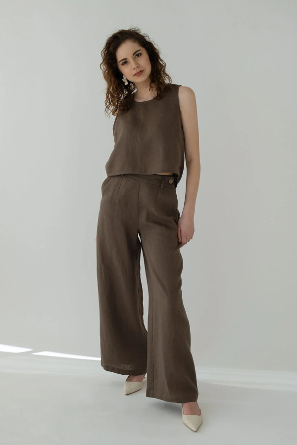 amber linen. RIVIERA lininės kelnės