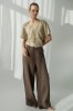 amber linen. RIVIERA plačios lininės kelnės 