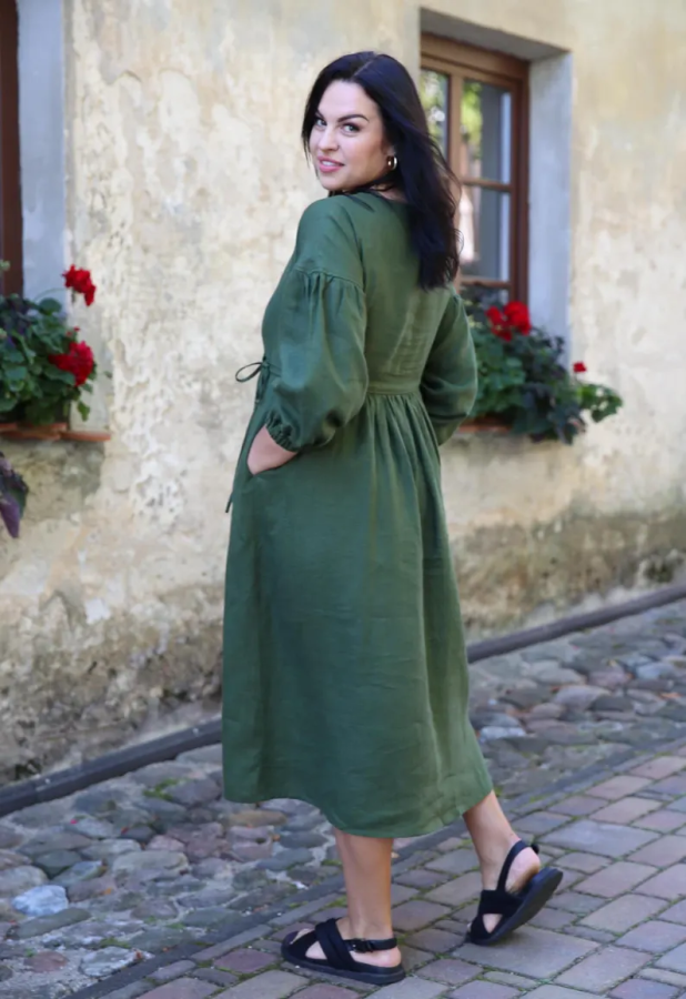 amber linen. VERONA suknelė