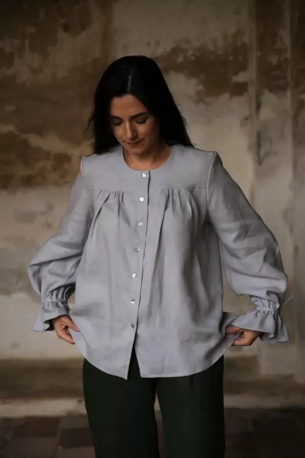 amber linen. VICTORIA  lininė palaidinė pilka